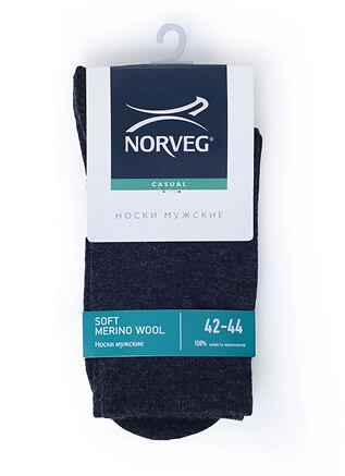 Термоноски мужские серии SOFT MERINO WOOL, цвет темно-серый меланж, фото 3