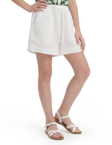 Шорты для девочки короткие LINEN, цвет белый, фото 1