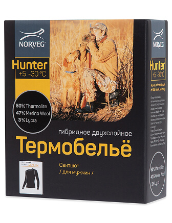 Термофутболка мужская (свитшот) для охоты и рыбалки серии HUNTER, фото 3