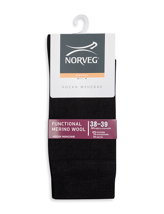 Термоноски женские серии FUNCTIONAL MERINO WOOL, цвет черный, фото 3