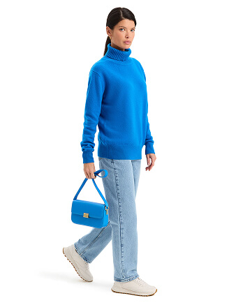 Свитер Merino Base из шерсти, цвет лазурный, фото 3