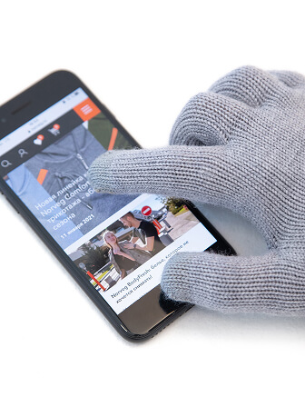 Перчатки мужские Merino TEC Touch Screen, цвет серый меланж, фото 3
