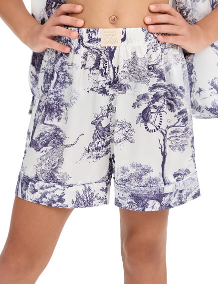 Комплект для девочки SILK (жакет+шорты), цвет принт светлый toile de jouy, фото 3