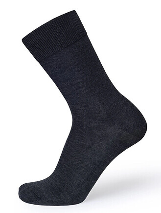 Носки женские из шерсти мериноса серии MERINO WOOL, цвет темно-серый меланж, фото 1