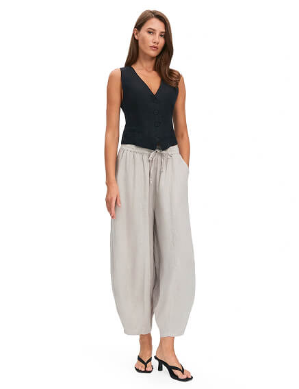 Брюки женские "baggy" серии LINEN, цвет бежево-розовый, фото 1