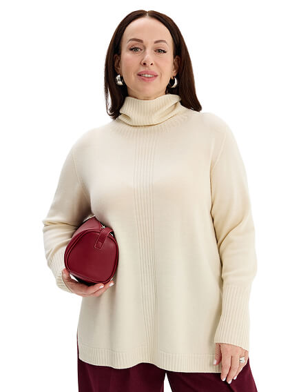 Merino Base Свитер oversize, цвет молочный, фото 3