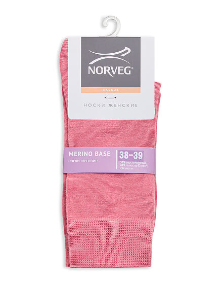 NORVEG Merino Base PR Носки женские, цвет розовый, фото 3