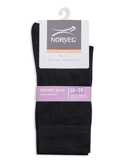 NORVEG Merino Base PR Носки женские, цвет черный, фото 3
