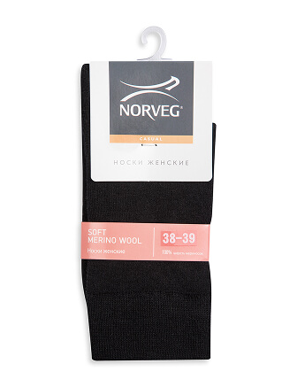 Термоноски женские серии SOFT MERINO WOOL, цвет черный, фото 3