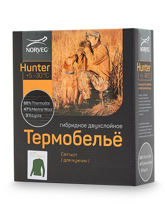 Термофутболка мужская (свитшот) для охоты и рыбалки серии HUNTER, фото 3