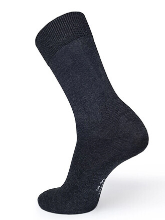 Носки женские из шерсти мериноса серии MERINO WOOL, цвет темно-серый меланж, фото 2