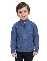 Кофта на молнии Super Fine Merino Wool для мальчиков Джинс меланж