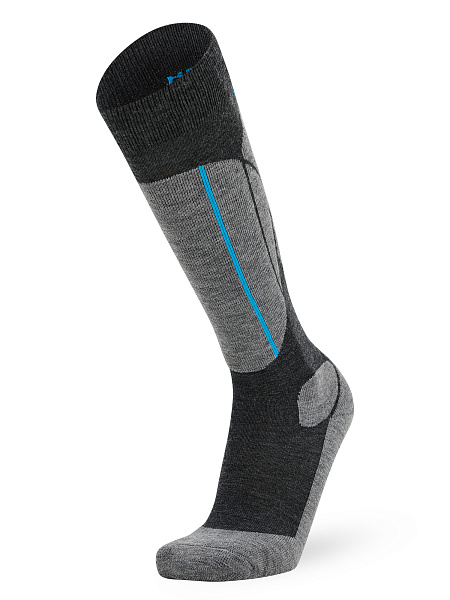 Термоноски детские ВЫСОКИЕ серии SPORT WOOL, цвет антрацит + серый, фото 2