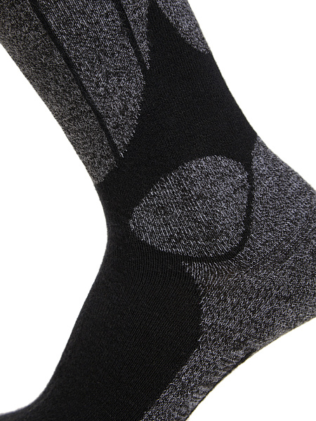 Термоноски детские ВЫСОКИЕ серии SPORT WOOL, цвет черный+антрацит, фото 5