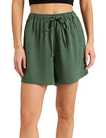 LINEN Шорты женские casual Олива