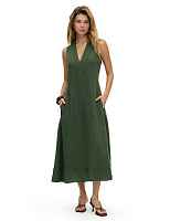 LINEN Платье женское Олива