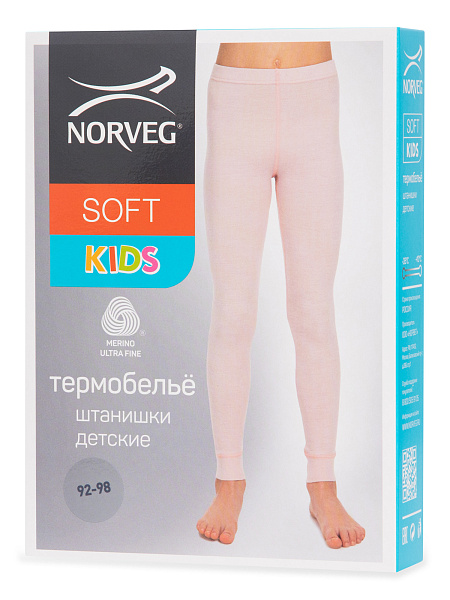 Термолеггинсы детские для девочек серии SOFT. Знак Woolmark, фото 6