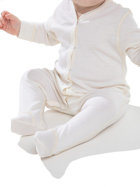 Комбинезон детский серии SOFT Woolmark, цвет молочный, фото 3