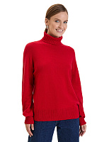 Свитер женский Cashmere&Merino blend oversize Алый