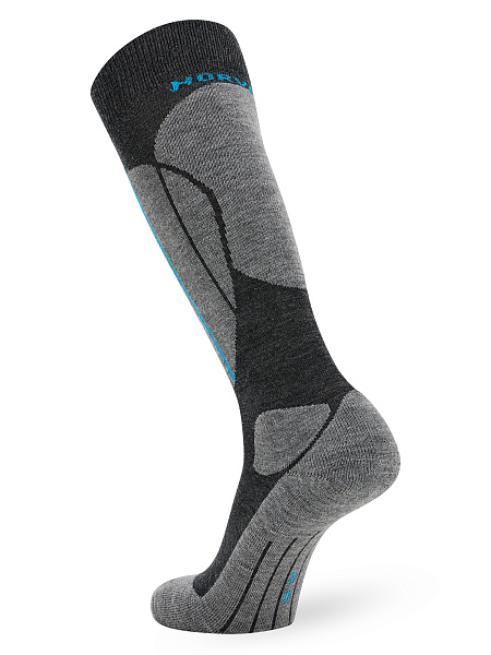 Термоноски детские ВЫСОКИЕ серии SPORT WOOL, цвет антрацит + серый, фото 4
