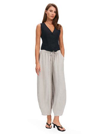 Брюки женские "baggy" серии LINEN, цвет бежево-розовый, фото 1