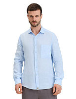 LINEN Рубашка мужская slim Бледно-голубой