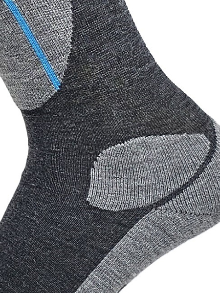 Термоноски детские ВЫСОКИЕ серии SPORT WOOL, цвет антрацит + серый, фото 3
