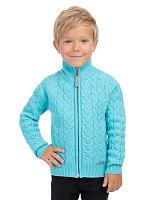 Кофта на молнии Super Fine Merino Wool для мальчиков Голубая бирюза