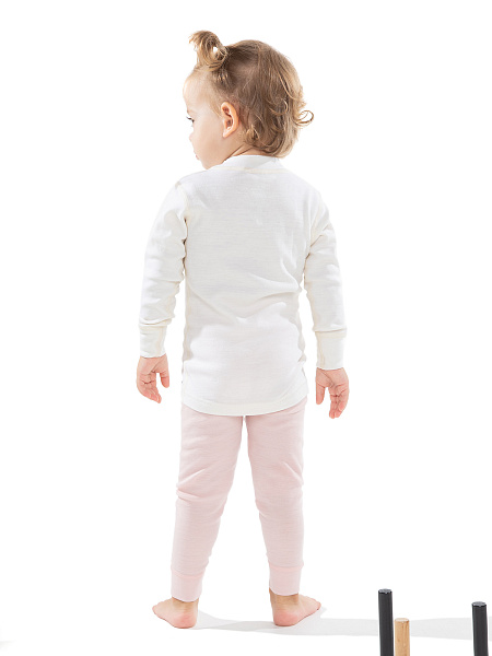 Термофутболка детская серии SOFT. Знак Woolmark, цвет молочный, фото 2