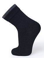 Термоноски детские для мембранной обуви серии DRY FEET Черный с серой полосой
