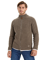 Кардиган мужской на молнии Merino Knitted Коричневый