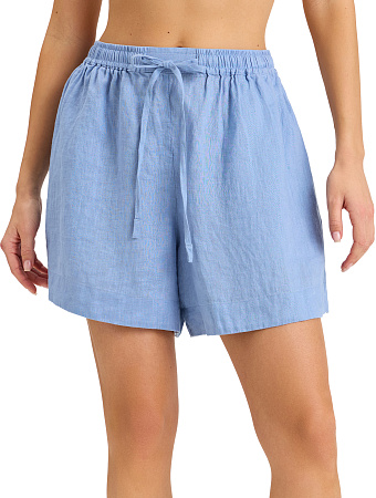 Шорты женские короткие серии LINEN, цвет голубой пепельный, фото 1